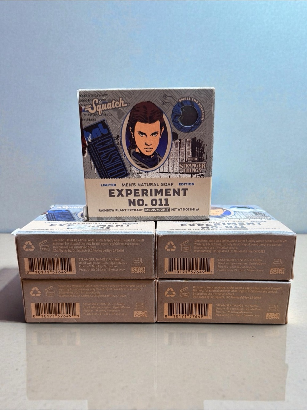 Lot of 5 Dr Squatch Experiment 101 Limited Edition Soap Stranger Things